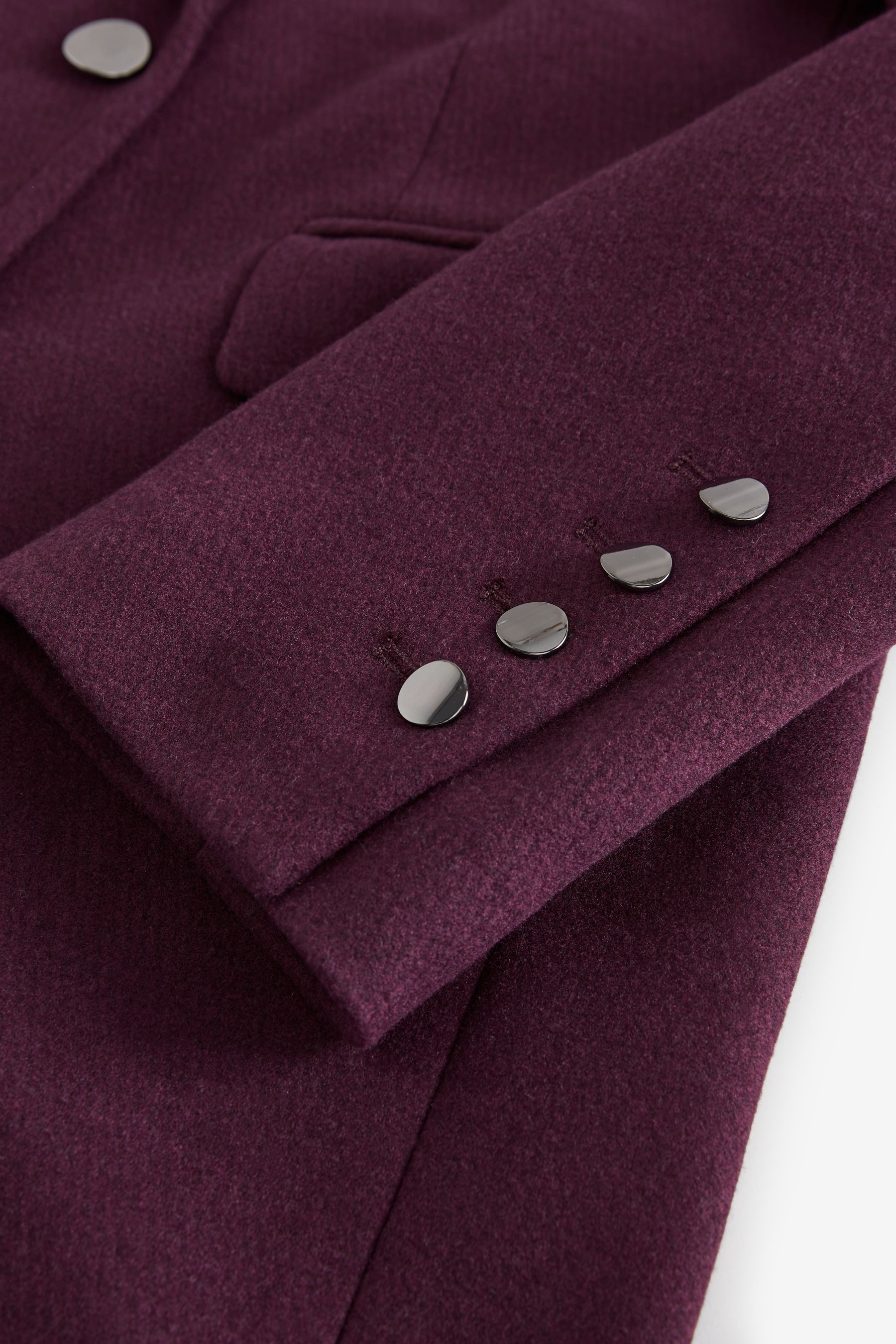 Buy Berry Red Revere Collar Coat from Next Luxembourg
