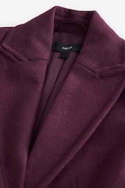 Berry Red Revere Collar Coat - Image 9 of 10