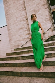 VILA Green Maxi Occasion Sleeveless Maxi Dress - Image 1 of 8