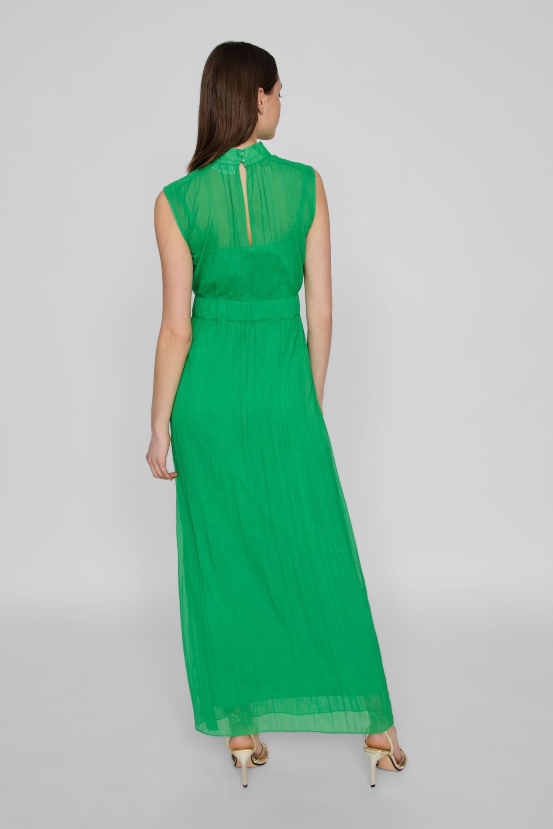 VILA Green Maxi Occasion Sleeveless Maxi Dress - Image 3 of 8