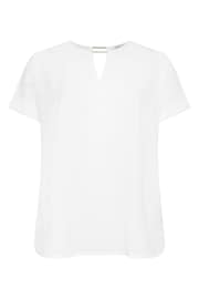 Yours Curve White Notch Neck Blouse - Image 5 of 5