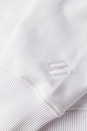 Superdry White Sport Luxe Crew Sweatshirt - Image 5 of 6