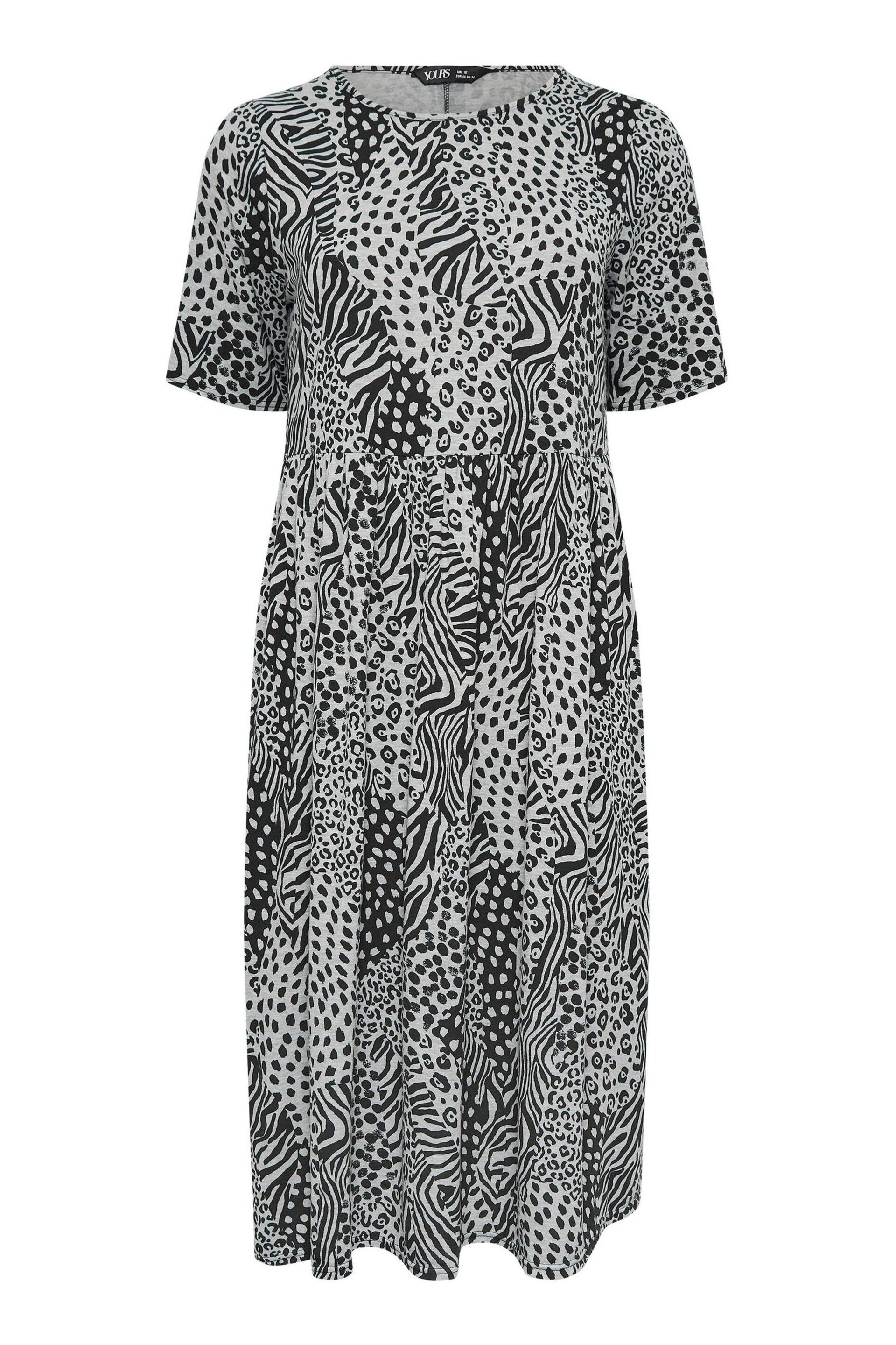 Yours Curve Grey Smock Dress - Image 4 of 4