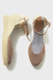 Crew Clothing Leather Jute Wedge Heel Espadrilles - Image 4 of 5