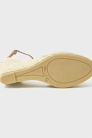 Crew Clothing Leather Jute Wedge Heel Espadrilles - Image 5 of 5