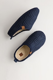 Navy Knitted Mules Slippers - Image 3 of 6