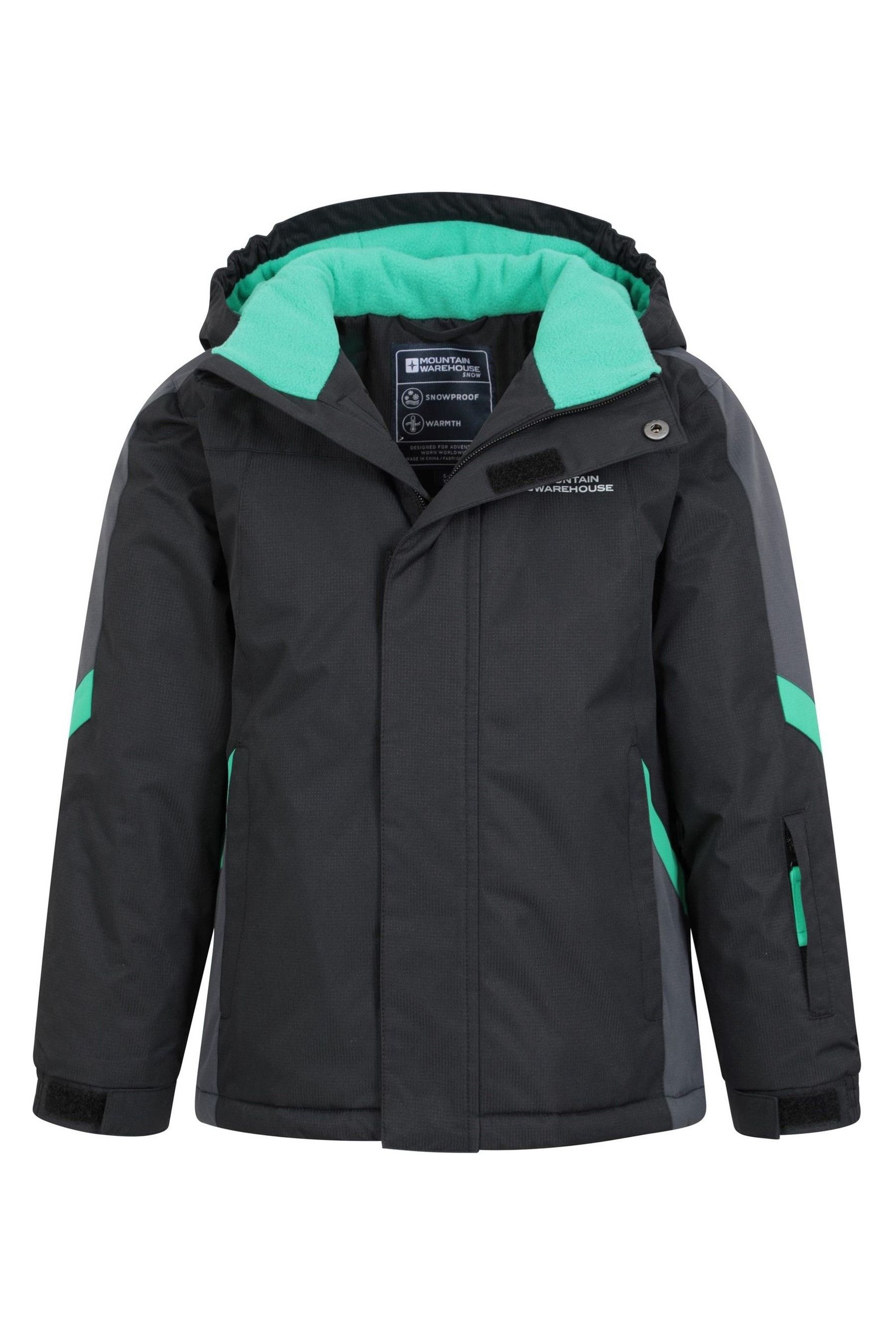 Buy Mountain Warehouse Mid Blue Kids Raptor Fleece Lined Snow Jacket from Next Luxembourg