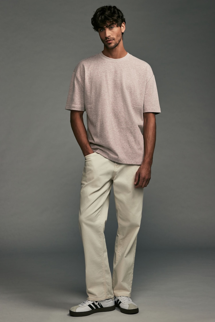 Stone Marl Relaxed Fit Heavyweight Cotton T-Shirt - Image 2 of 7