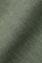 Charles Tyrwhitt Green Plain Slim Fit Pure Linen Collarless Shirt - Image 7 of 7
