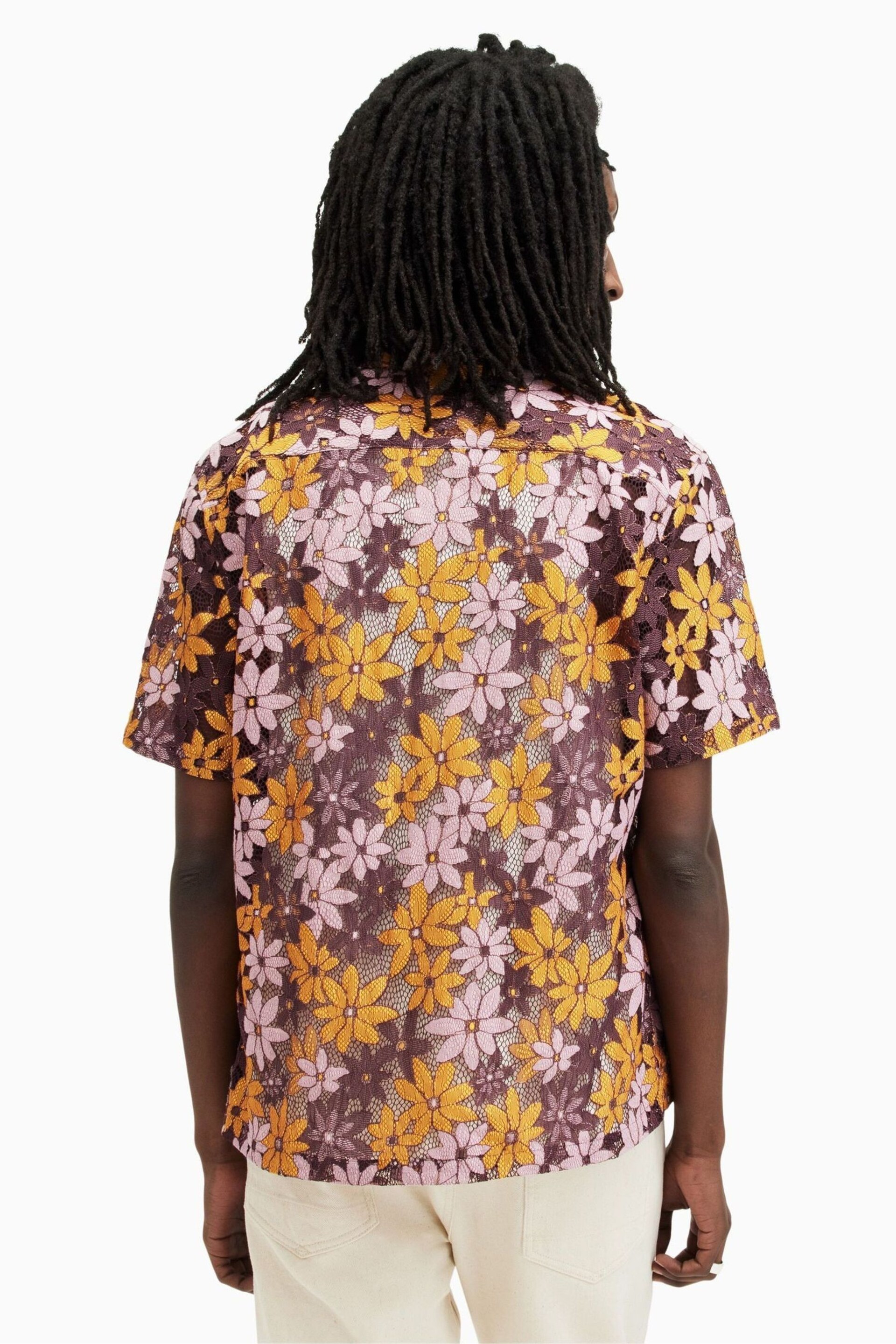 AllSaints Purple Visalia Shirt - Image 2 of 7