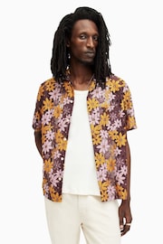 AllSaints Purple Visalia Shirt - Image 4 of 7