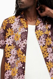 AllSaints Purple Visalia Shirt - Image 6 of 7