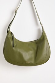 Oliver Bonas Green Ida Curved Sling Tote Bag - Image 6 of 7