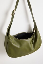 Oliver Bonas Green Ida Curved Sling Tote Bag - Image 7 of 7