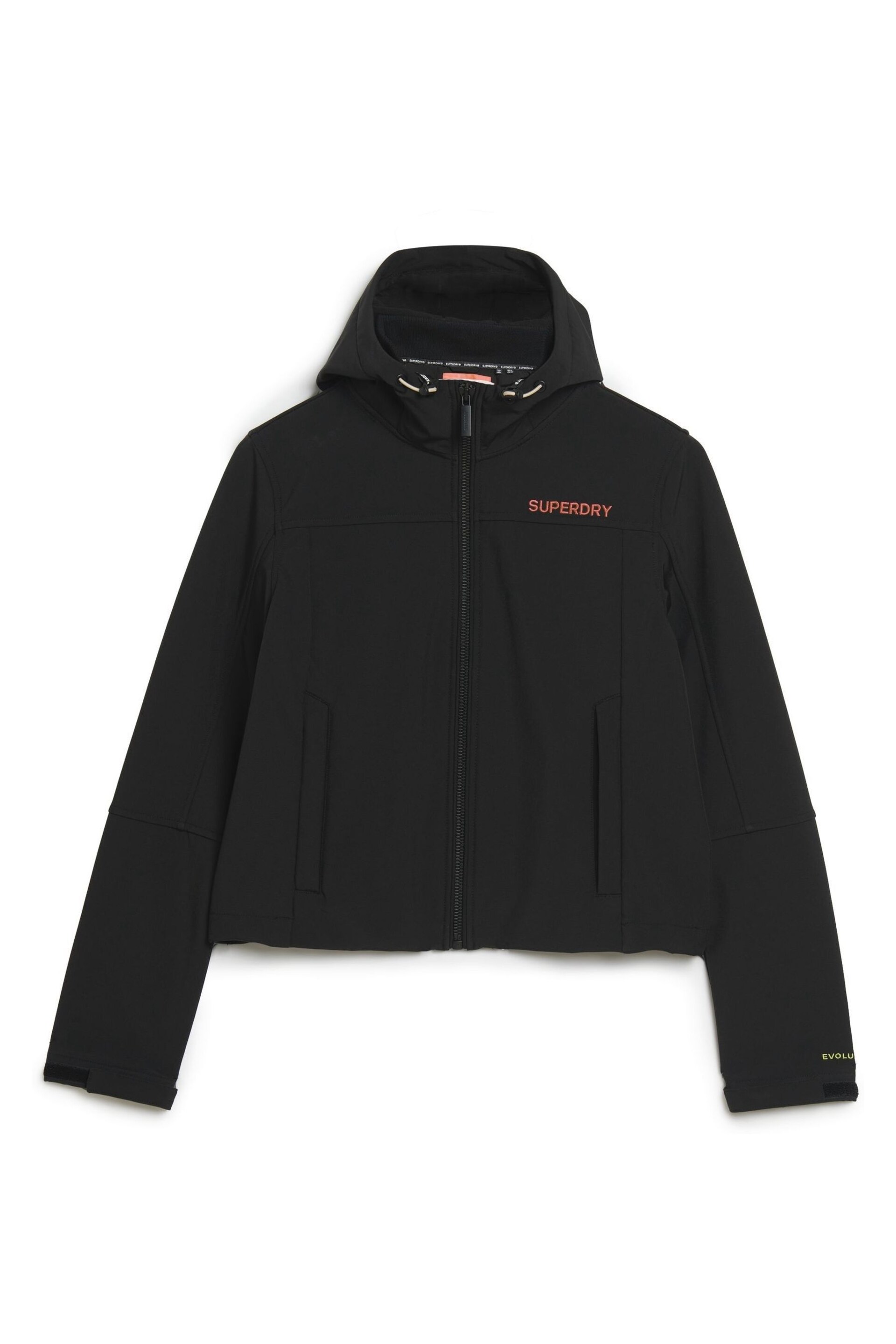 Superdry Black Hooded Soft Shell Trekker Jacket - Image 4 of 6