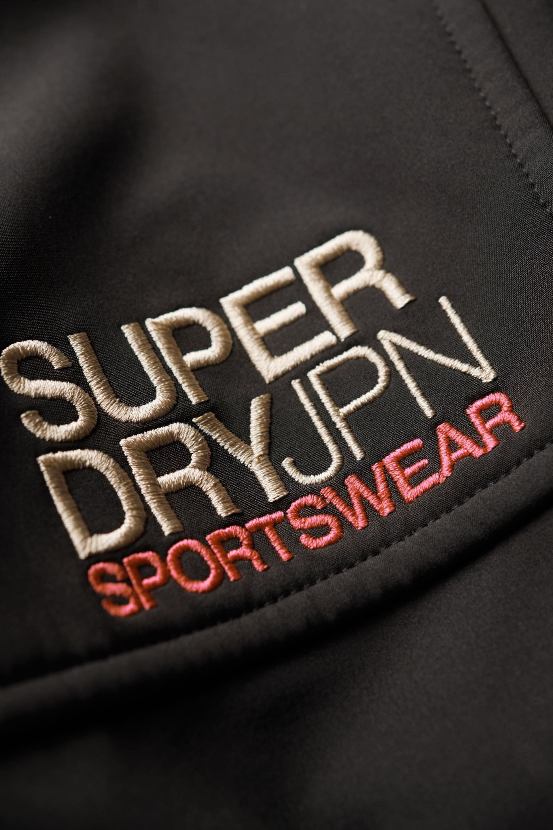 Superdry Black Hooded Soft Shell Trekker Jacket - Image 6 of 6