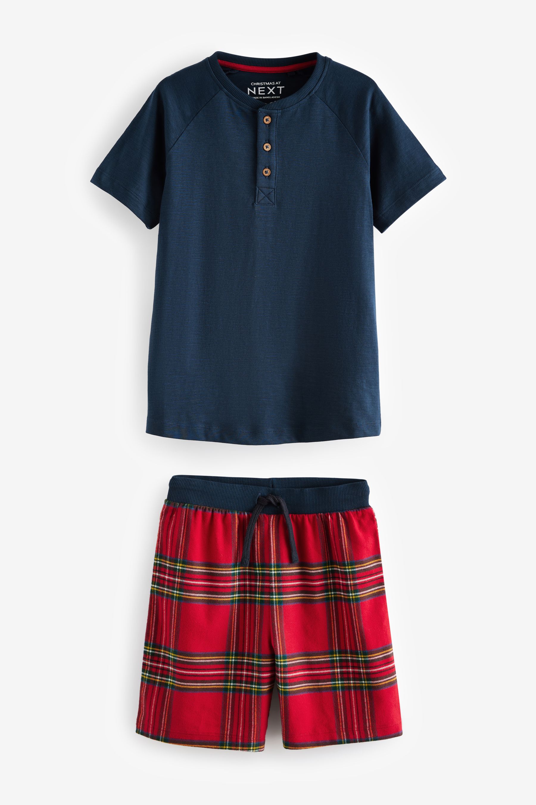 Buy Red Check Single 100 Cotton Short Pyjamas 3 16yrs from Next Luxembourg