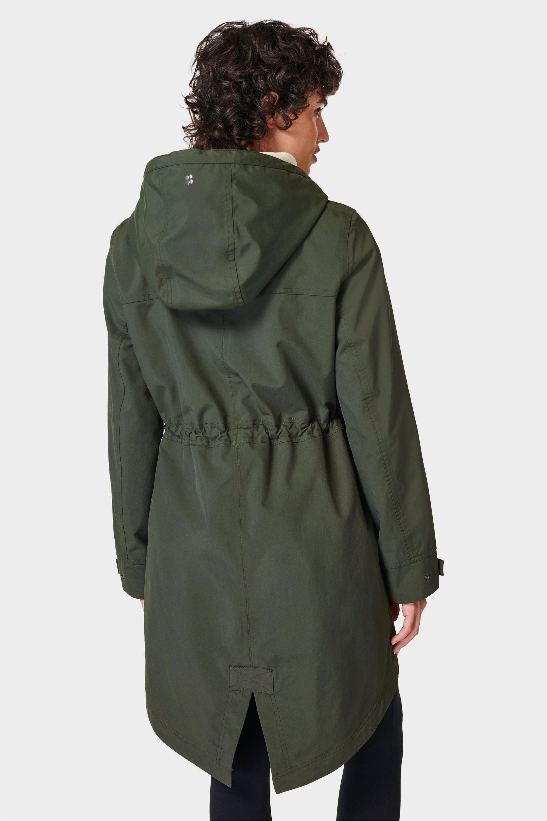 Buy Sweaty Betty Dark Forest Green Stride Waterproof Parka from Next Canada
