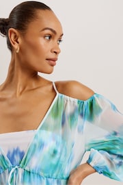 Ted Baker Multi Meriann Maxi Cover-Up With Cold Shoulder - Image 2 of 5