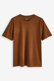 Gap Brown Linen Blend Short Sleeve T-Shirt - Image 1 of 3