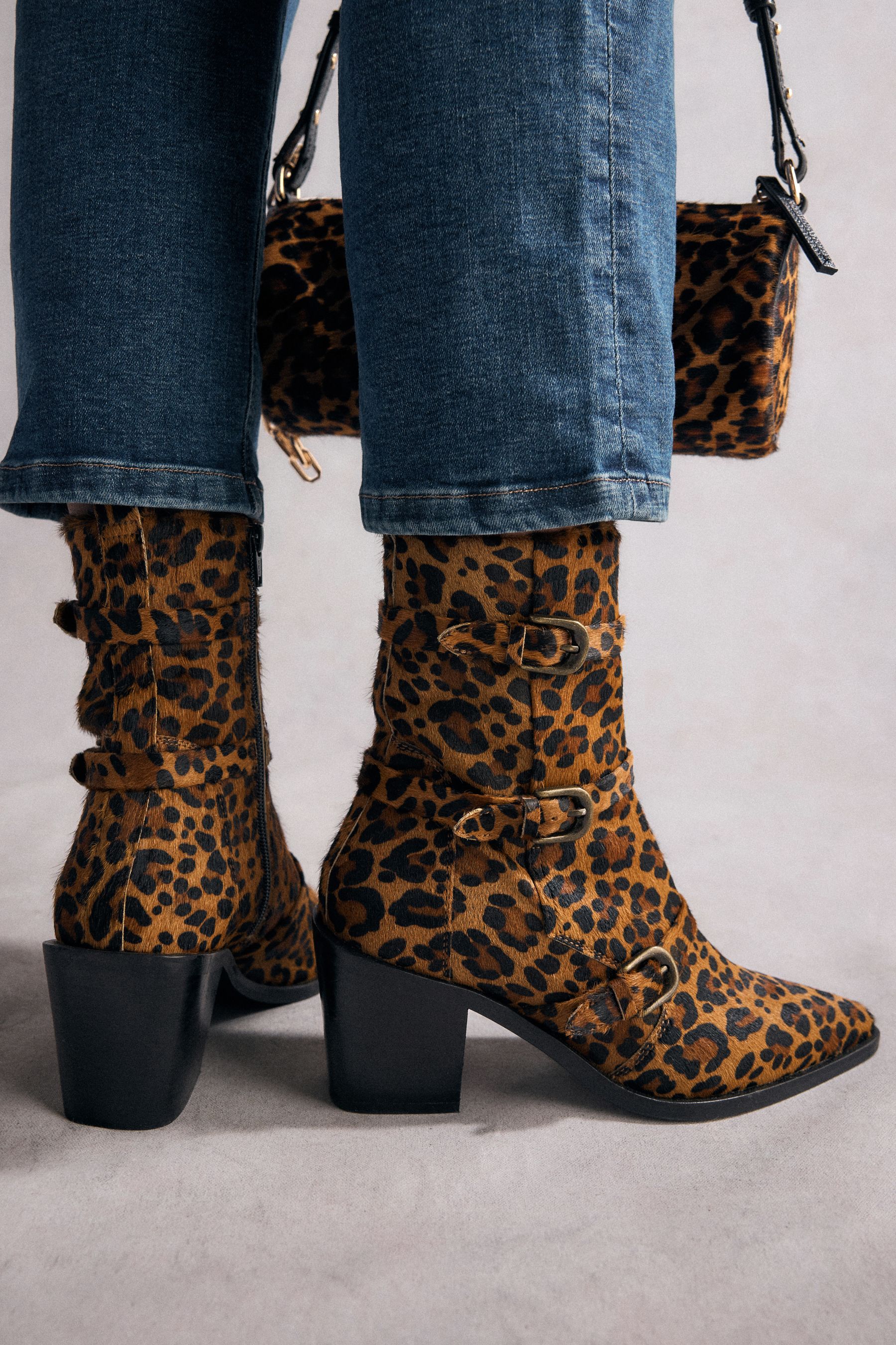 Buy Leopard Tabitha Simmons Buckle Jenna Ankle Boots from Next Luxembourg