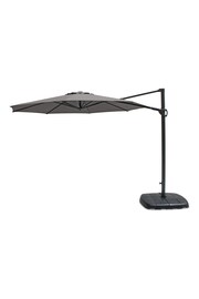 Kettler Grey Taupe 3M Free Arm Garden Parasol Canopy With Base - Image 2 of 3