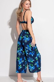 Pour Moi Blue LENZING™ ECOVERO™ Viscose Cropped Beach Trousers - Image 2 of 4
