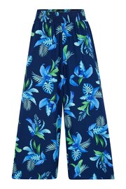 Pour Moi Blue LENZING™ ECOVERO™ Viscose Cropped Beach Trousers - Image 3 of 4