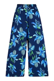 Pour Moi Blue LENZING™ ECOVERO™ Viscose Cropped Beach Trousers - Image 4 of 4