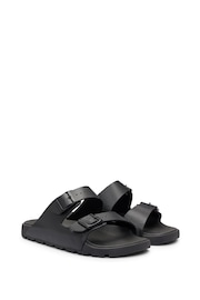 BOSS Black All-Gender Twin-Strap Sandals With Structured Uppers - Image 3 of 5