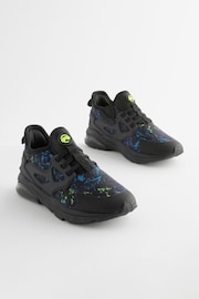 Black Splat Elastic Lace Trainers - Image 1 of 6