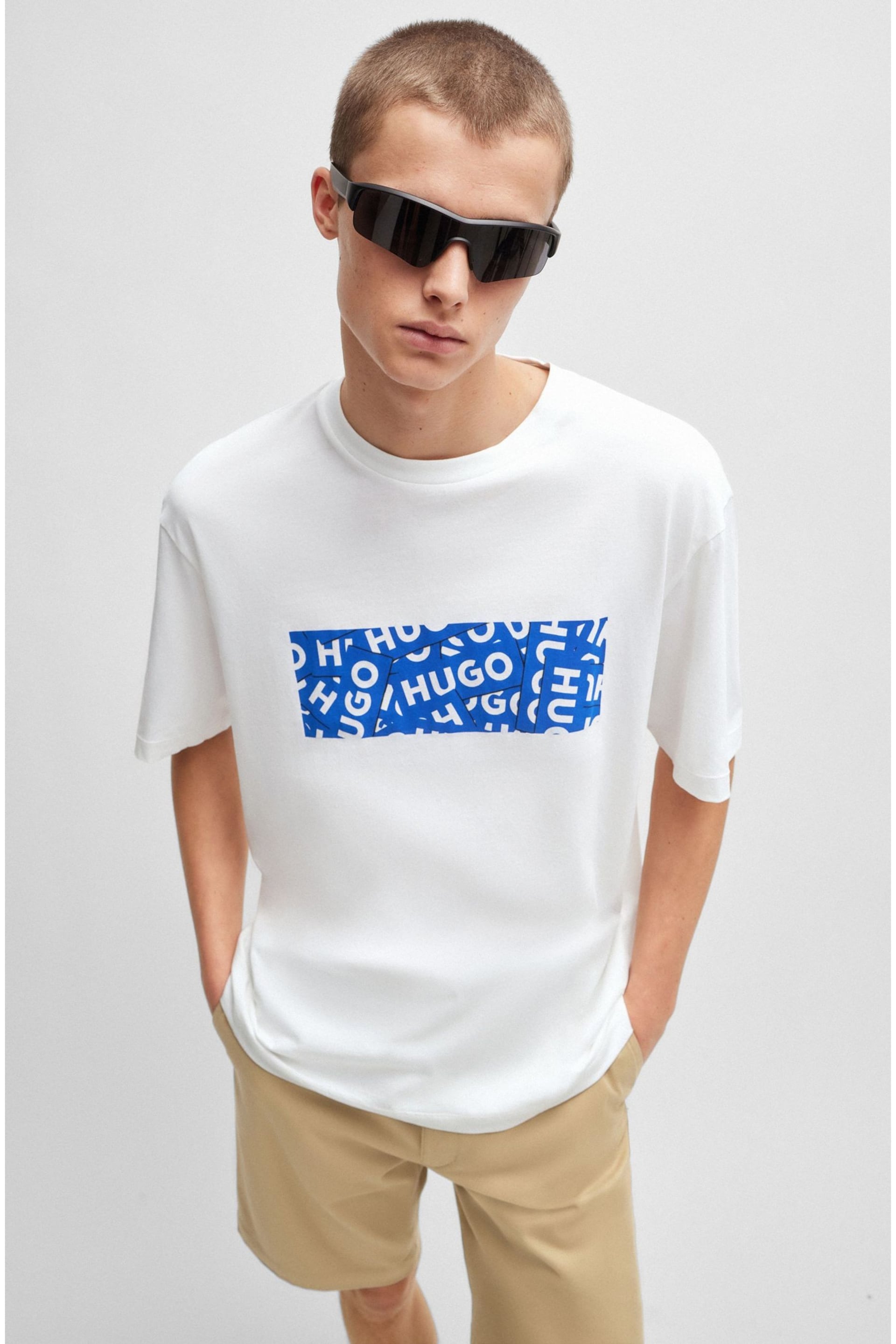 HUGO Blue Logo Graphic T-Shirt - Image 5 of 7