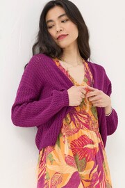 FatFace Red Anna Open Stitch Cardigan - Image 1 of 5