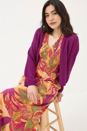 FatFace Red Anna Open Stitch Cardigan - Image 3 of 5