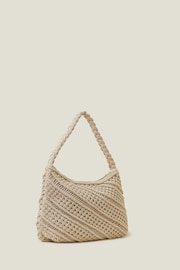 Accessorize Cream Macramé Shoulder Bag - Image 3 of 4