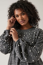 Evans Pearl Embellished Jumper Dress - Image 5 of 5