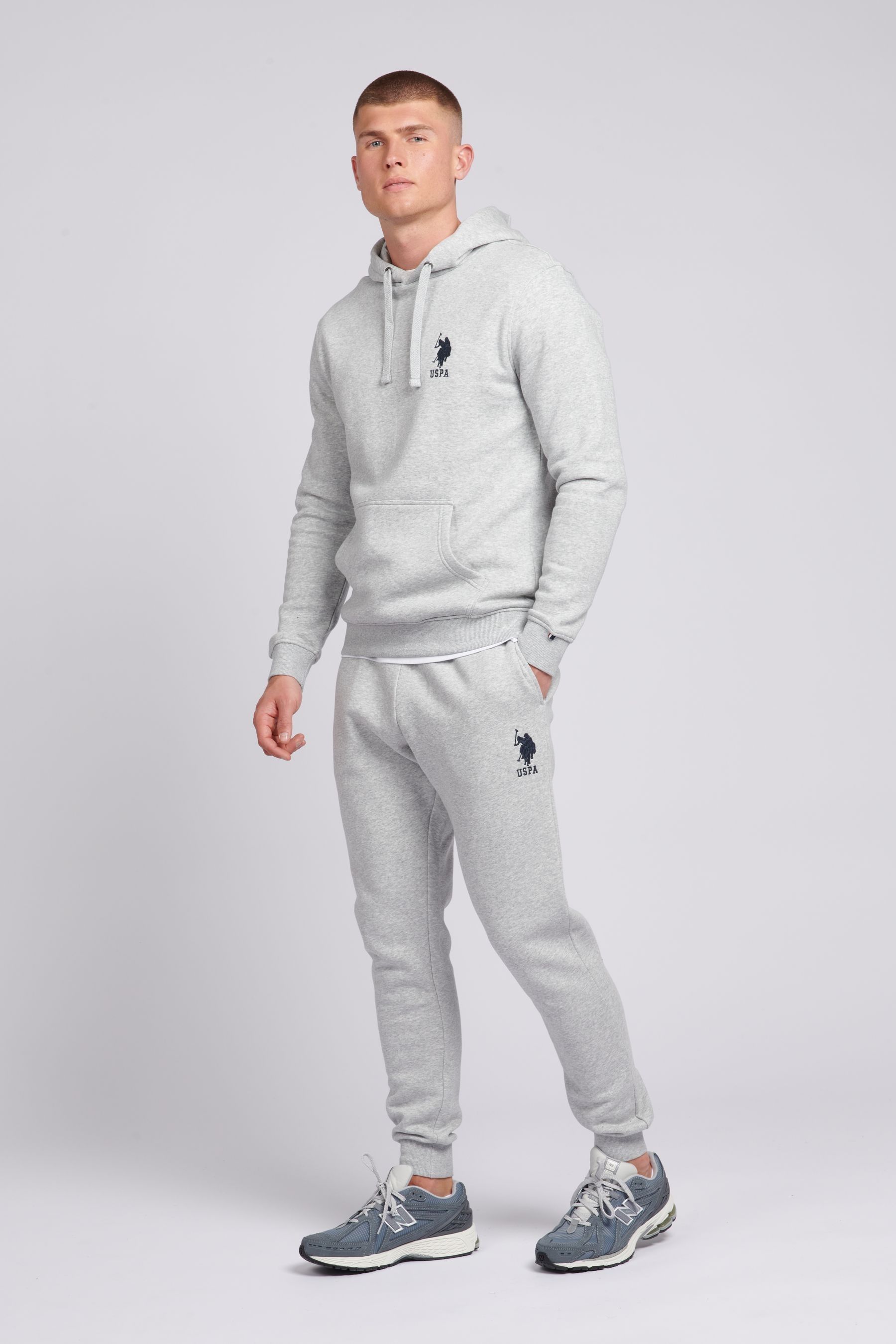 Buy U.S. Polo Assn. Grey Mens Classic Fit Player 3 Joggers from the Next UK online shop