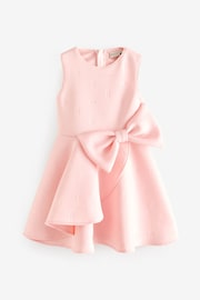 Baker by Ted Baker Pink Bow Waist Embossed Scuba Dress - Image 6 of 9