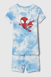 Gap Blue Spiderman Organic Cottton Marvel  Baby Pyjama Set (12mths-5yrs) - Image 1 of 2