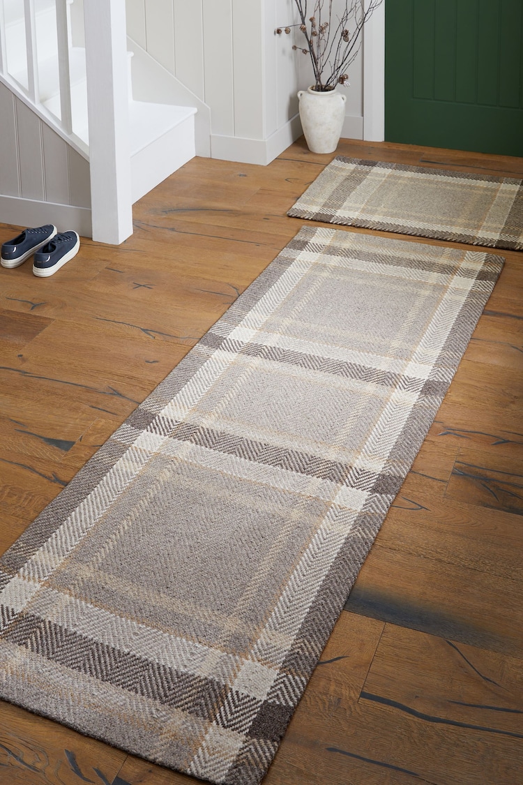 Grey Barton Check Runner - Image 2 of 6