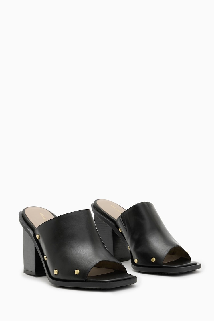 AllSaints Black Kelly Mules - Image 2 of 5