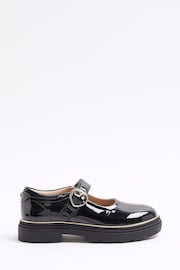 River Island Black Girls Patent Heart Mary Jane Shoes - Image 1 of 4