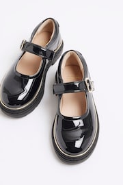 River Island Black Girls Patent Heart Mary Jane Shoes - Image 4 of 4