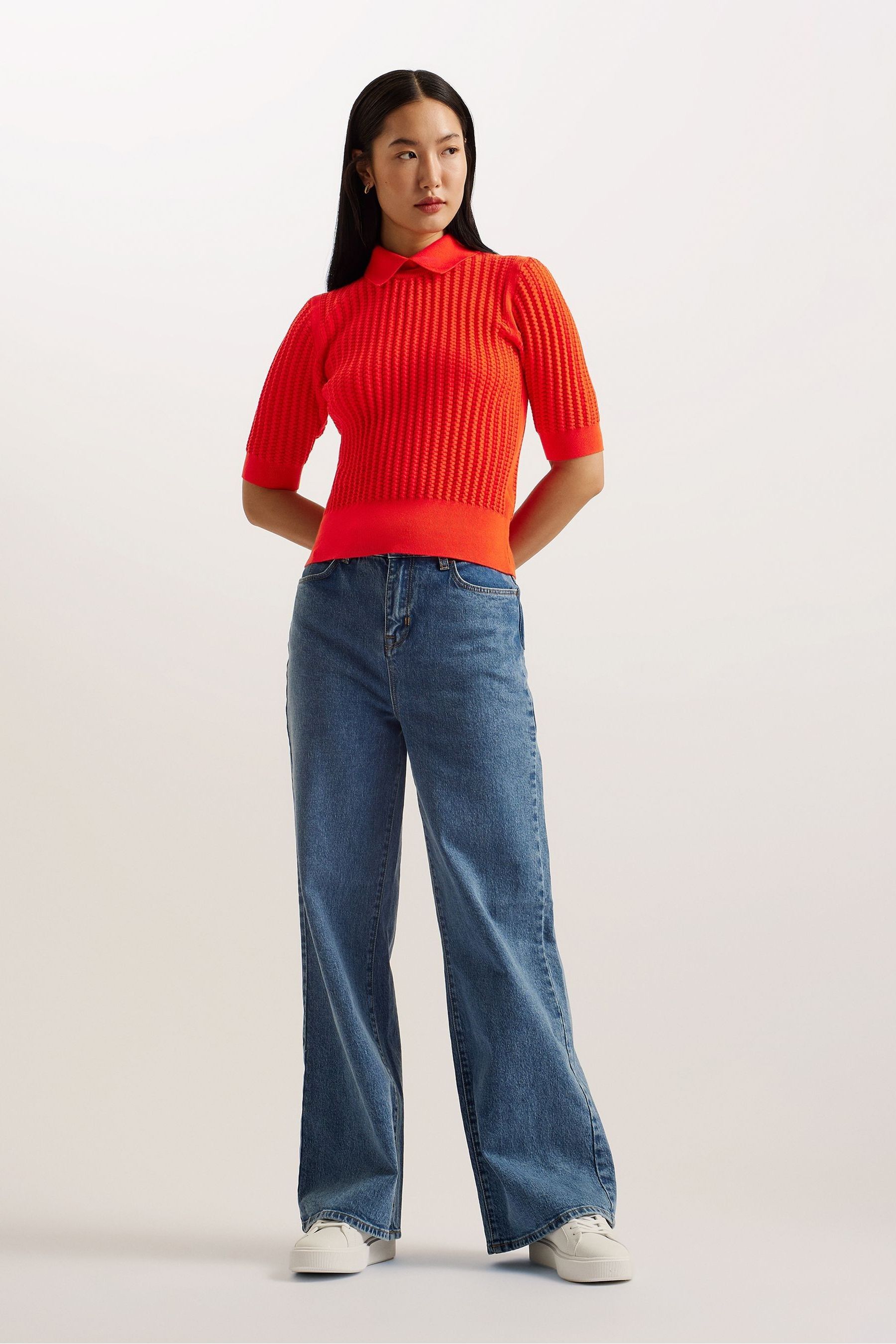 Red fitted sweater deals