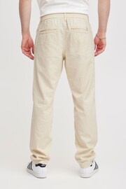 Blend Cream Linen Chino Trousers - Image 2 of 5