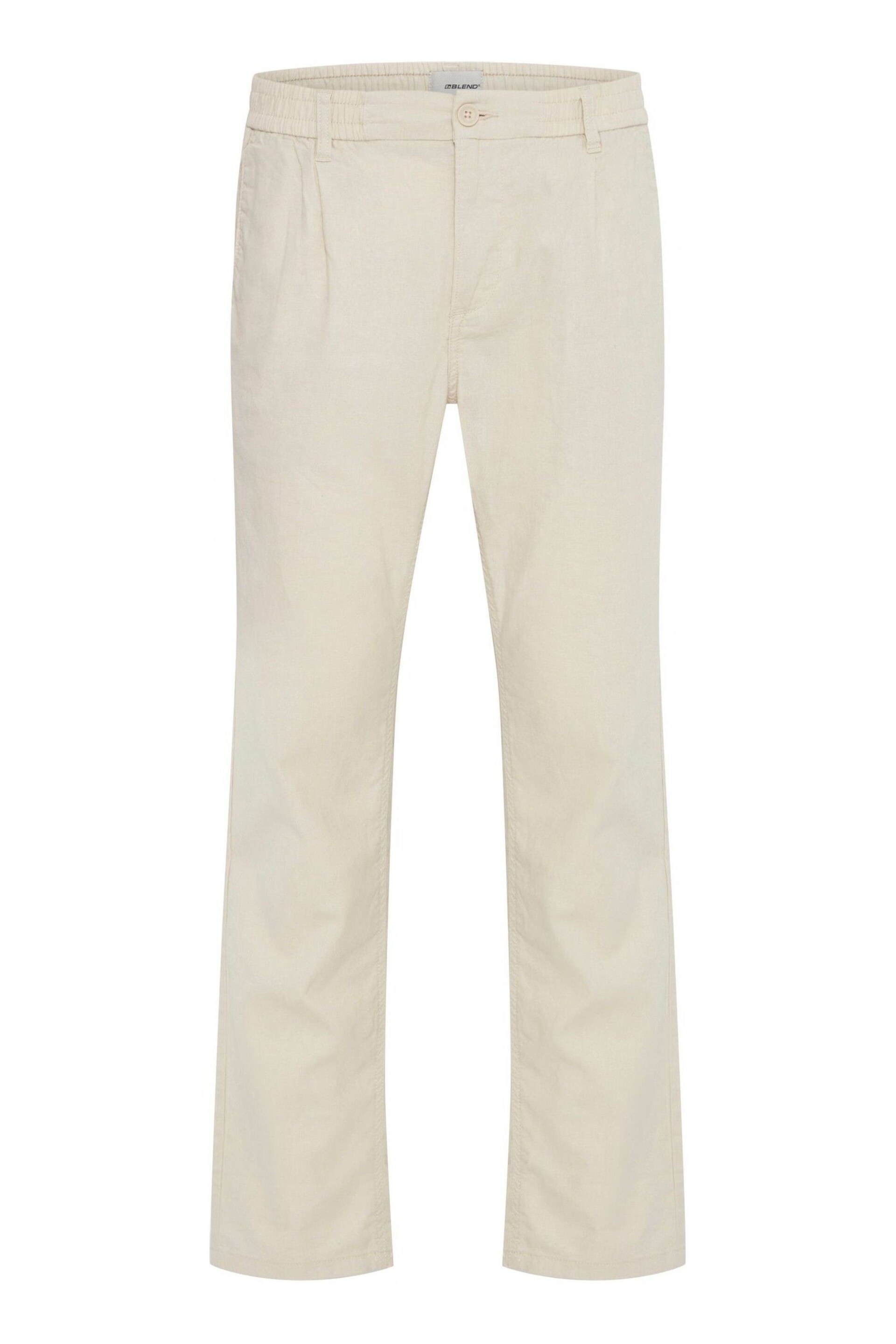Blend Cream Linen Chino Trousers - Image 5 of 5
