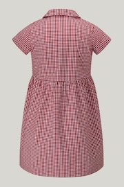 Trutex Red Gingham 2 Pack Button Front School Summer Dress - Image 6 of 6