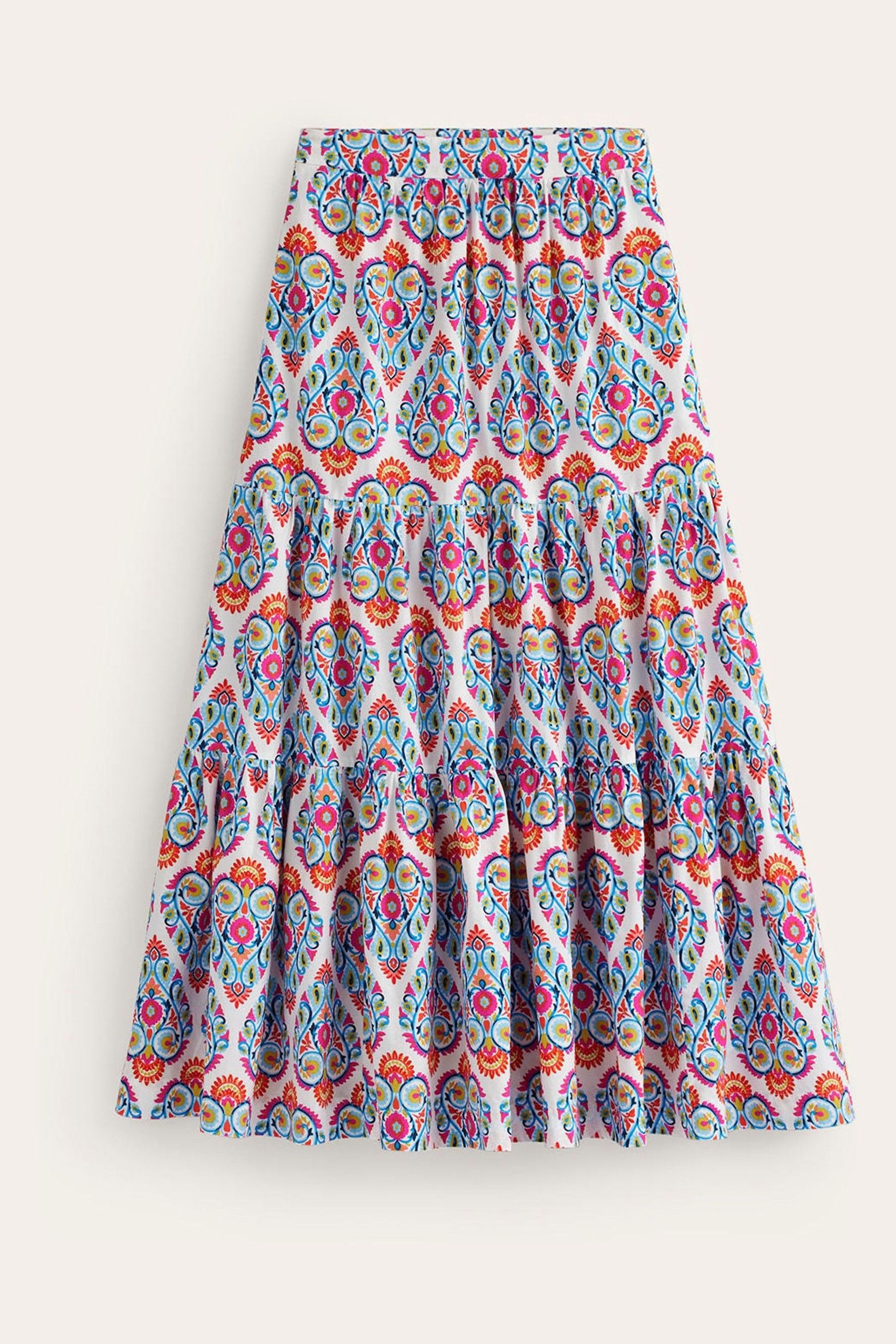 Buy Boden Blue Lorna 100 Cotton Tiered Maxi Skirt from Next USA