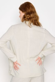 Long Tall Sally White LTS Tall Black Linen Blazer - Image 4 of 6