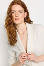 Long Tall Sally White LTS Tall Black Linen Blazer - Image 5 of 6